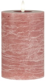 Ib Laursen LED sviečka Pillar Dark Malva 15 cm