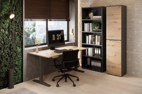 Kancelářský regál Brego 03 75 cm grafit/dub Artisan
