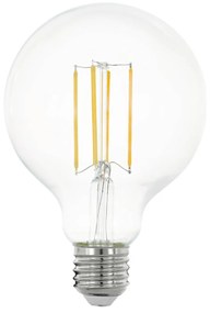 EGLO Filamentová LED žiarovka, E27, G95, 8W, 1055lm, 2700K, teplá biela