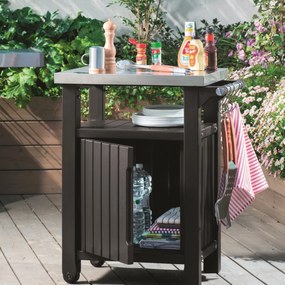 Keter záhradný grilovací stolík UNITY 105 l, hnedá