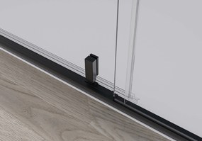 Cerano Santini, sprchovací kút 110(dvere) x 80(stena) x 195 cm, 6mm číre sklo, čierny profil, CER-CER-428977