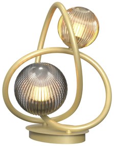 Wofi Wofi 8015-204 - LED Stolná lampa METZ 2xG9/3,5W/230V zlatá/šedá W3995