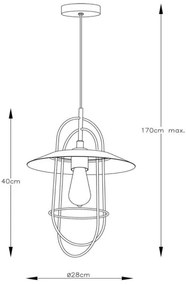 Lucide 74309/01/37 - Luster na lanku MASSON 1xE27/40W/230V tyrkysová