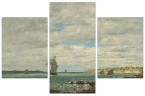 Obraz - Eugène Boudin, Coast of Brittany, reprodukcia (90x60 cm)