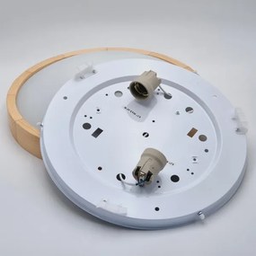 Stropné svietidlo NATURAL SLIM 2xE27/60W/230V ø 37 cm borovica