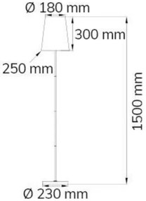Wofi 3329.01.10.6000 - Stojacia lampa FYNN 1xE27/60W/230V čierna