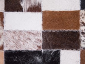 Kožený koberec 80 x 150 cm viacfarebný CESME Beliani