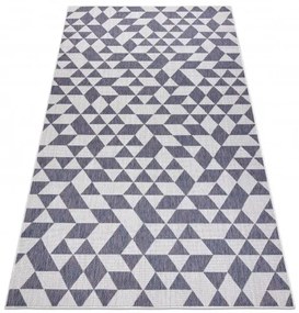 Dywany Łuszczów Kusový koberec Sion Sisal Triangles 22373 ecru/blue-pink – na von aj na doma - 140x190 cm