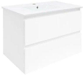 Kúpeľňová skrinka s umývadlom SAT B-Way 79x50x45 cm biely lesk BWAY280WU4BI, 1 ks