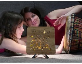 Li-Go 5788/DUB2 - LED stolná dekorácia LED/12W/230V 19x19 cm dub/Malý princ