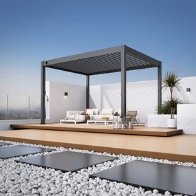 Bioklimatická pergola INTRO PLUS 4X3m, hliník, voľne stojaca