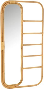Prírodné ratanové zrkadlo s rebríkom Ellen Rattan Natural - 80*3*152cm