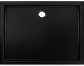 Mexen Flow+, obdĺžniková sprchová vanička 100 x 80 cm, čierna matná, 46R708010H
