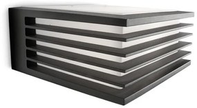 Philips - Vonkajšie nástenné svietidlo SHADES 1xE27/15W/230V IP44 antracit