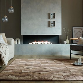 Flair Rugs, Kusový koberec Moda Asher Natural, 120x170, hnedá, chodba / predsieň
