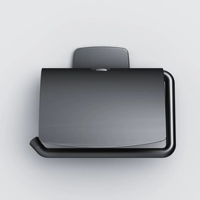 Držiak na toaletný papier AM.PM Gem AGA341422 s vekom, čierny