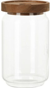 Sklenená nádoba s akátovým viečkom 700 ml, 0,7 l