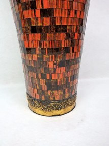 Váza oranžová RONA , 80 cm, keramika, ručná práca