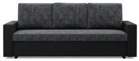 Trojmiestna rozkladacia sedačka LUNA tmavosivá / čierna
