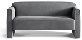 Sivá zamatová pohovka 140 cm Abby – Micadoni