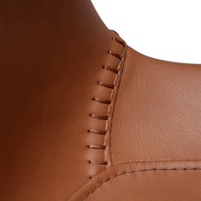 HYPE ČALÚNENÁ STOLIČKA cognac brown/black