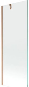 Mexen Next, 1-krídlová vaňová zástena 70 x 150 cm, 6mm číre sklo, medená matná, 895-070-000-00-00-65
