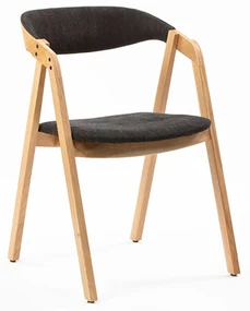 NELL FULL DREVENÁ STOLIČKA S ČALÚNENÍM oak