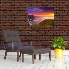 Sklenený obraz - Moherské útesy (70x50 cm)