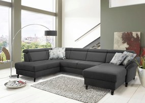 XXXLutz SEDACIA SÚPRAVA, textil, sivá, čierna Sit & More - Sedačky - 000144005224