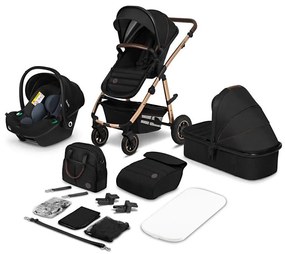 Lionelo - Kombinovaný kočík 3v1 AMBER Čierny Onyx