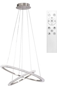 Toolight Toolight, LED závesné osvetlenie 60cm, 38W, 3500lm + diaľkové ovládanie, LHJ045-CP2, brúsená oceľ, OSW-50050