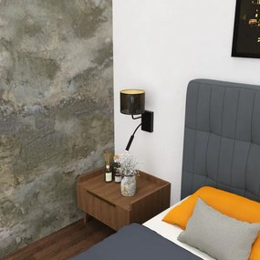 Nástenná lampa LOFT SHADE 1xE27/60W+1xG9/8W/230V čierna/zlatá