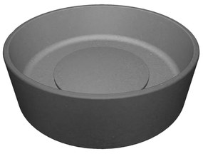 Laveo Perl, granitové umývadlo na dosku 360x360x115 mm, šedá, LAV-VGP1510T
