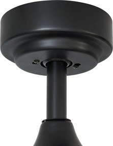 Inteligentný stropný ventilátor čierny s drevenou potlačou 132 cm vrátane LED stmievateľného s diaľkovým ovládaním - Joly