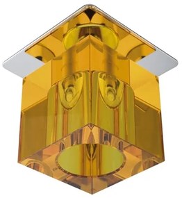 CLX Stropné podhľadové bodové osvetlenie GIANNIS, 1xG4, 20W, žlté