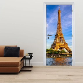 Fototapeta na dvere - Eiffelova veža (95x205cm)