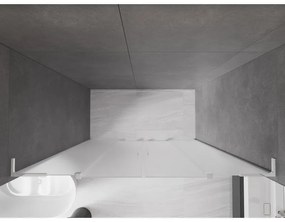 Mexen Velar L Duo, posuvné sprchové dvere do otvoru 180 cm, 8mm sklo námraza, chrómová, 871-180-003-32-01
