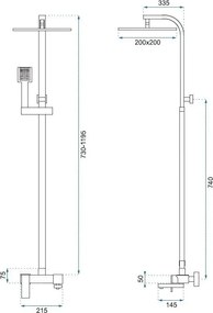 Rea Navaro - sprchový set s vaňovou výlevkou, chróm, REA-P0802