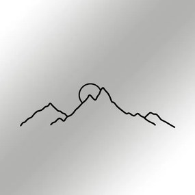 Nástenná dekorácia 100x29 cm hory kov