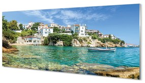 Obraz na akrylátovom skle Grécko sea mestského života 120x60 cm