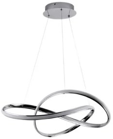 LED Stmievateľný luster na lanku LED/70W/230V 3000-6500K chróm + diaľkové ovládanie