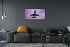 Obraz canvas Mraky obloha lietadlo 120x60 cm