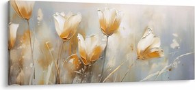 Obraz - Maľba tulipánov (120x50 cm)