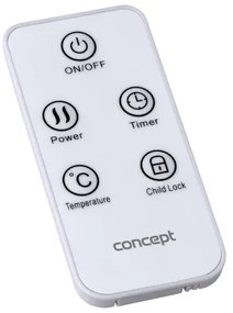 Concept KS4010 - Elektrický priamotop/konvektor 2000W IP24 čierna+diaľkové ovládanie