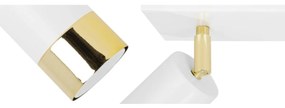 Bodové svietidlo Hugo, 3x biele/zlaté kovové tienidlo, (možnosť polohovania)