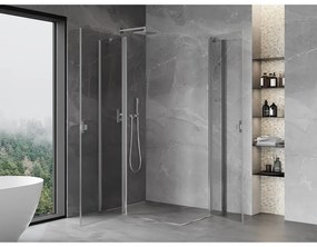 Mexen, Mexen Mist Duo sklápací sprchový kút 115 x 70 cm, priehľadný, chróm - 8A4-115-070-01-00