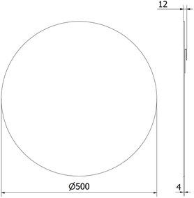 Mexen Alto, okrúhle kúpeľňové zrkadlo 50 cm, 9853-050-050-000-00