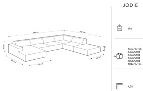 Béžová rohová pohovka z textílie bouclé (pravý roh) Jodie – Micadoni Home