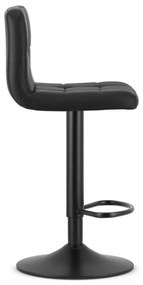 Set dvoch barových stoličiek PROT - ekokoža / čierne (čierna noha) 2ks
