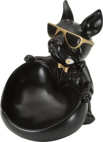 Dekoratívna soška Dog Ball čierna